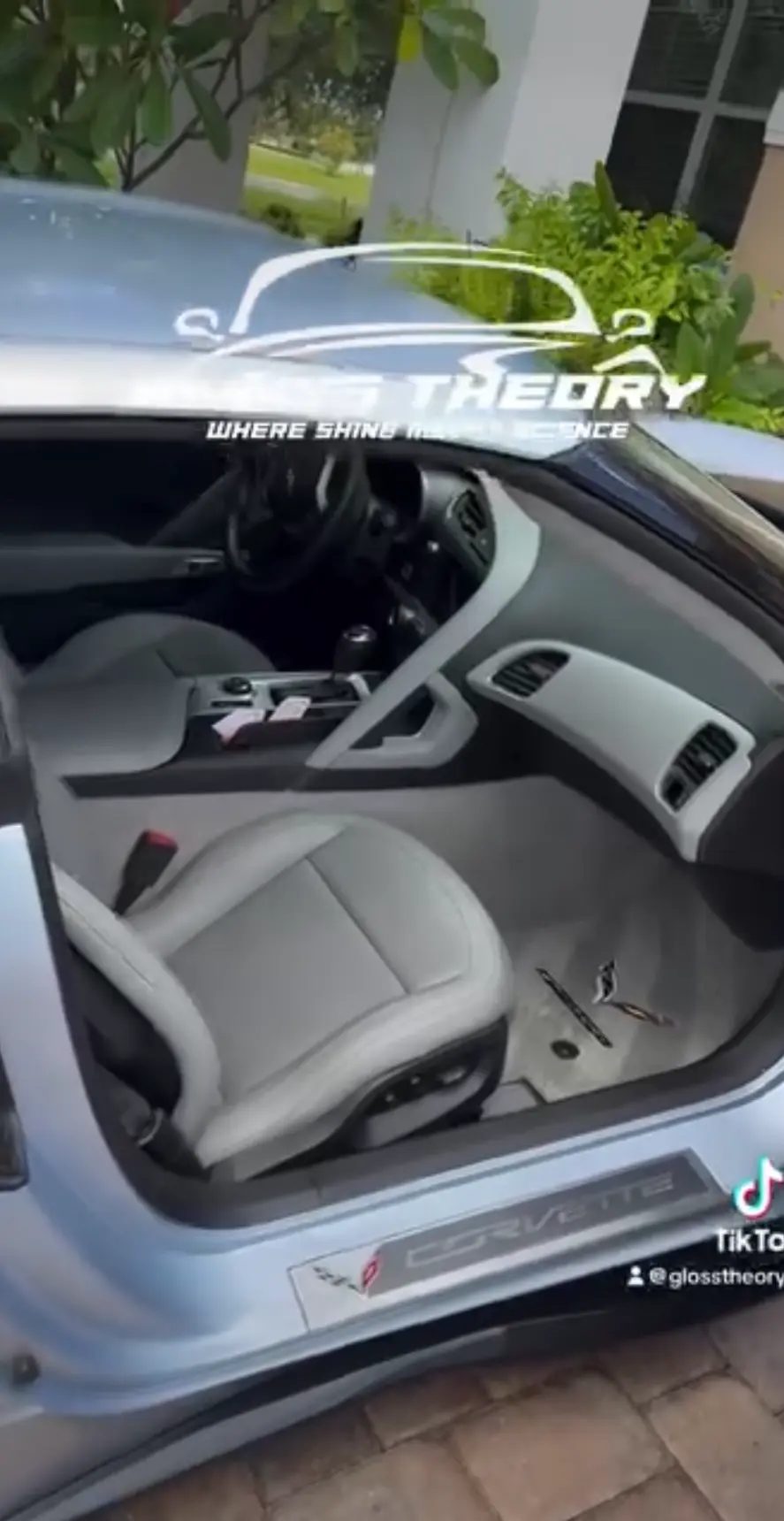 Corvette interior after a full interior detail